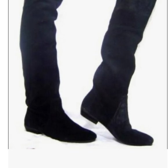 Nine West Over The Knee Tall  Black Suede Boots, size 7.5 - Picture 1 of 12